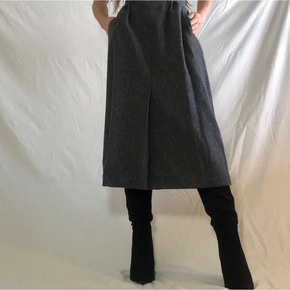 100% wool vintage high waist Skirt - Picture 6 of 10